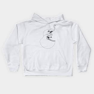 surf flamingo Kids Hoodie